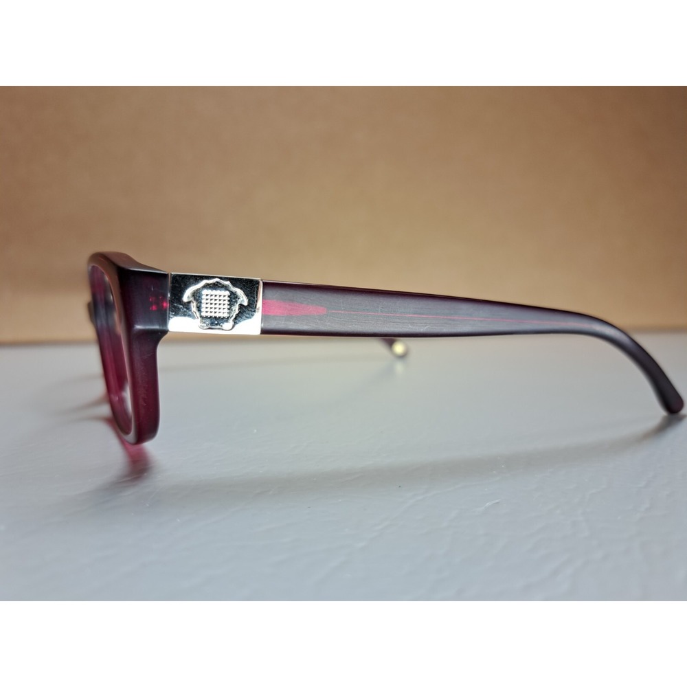 Versace 3148 974 Translucent Red Rectangle Eyegla… - image 3